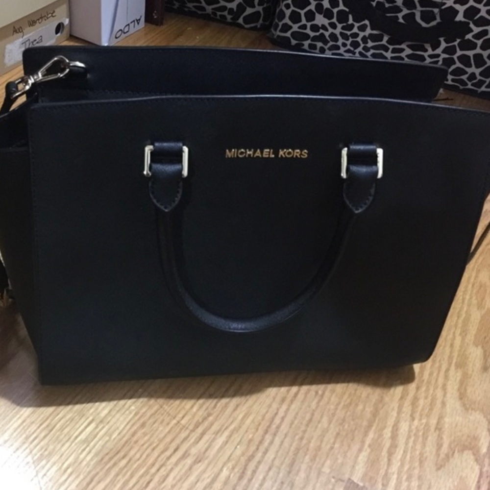 Michael Kors large black Selma tote